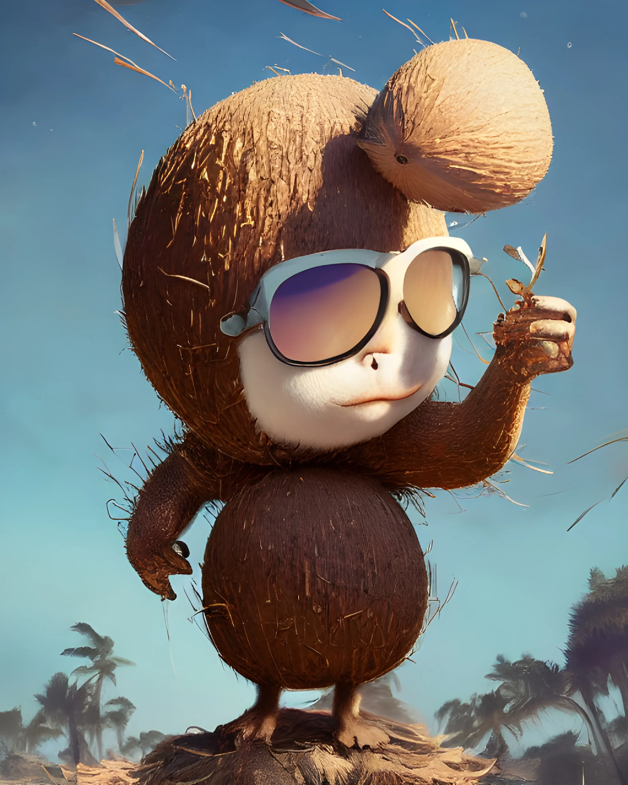 a cartoon character wearing sunglasses